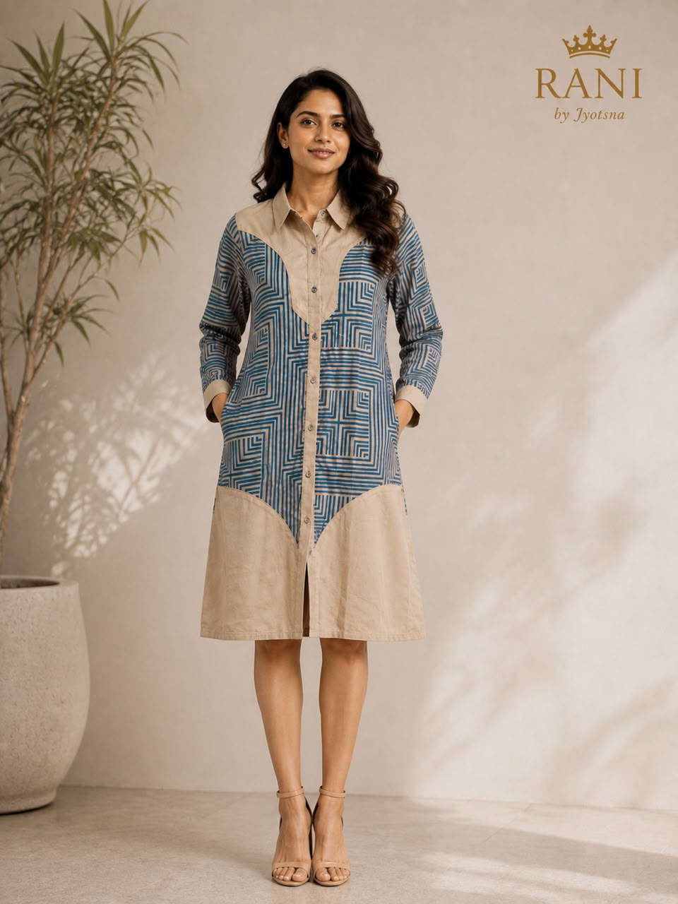 Maze shirt dress
