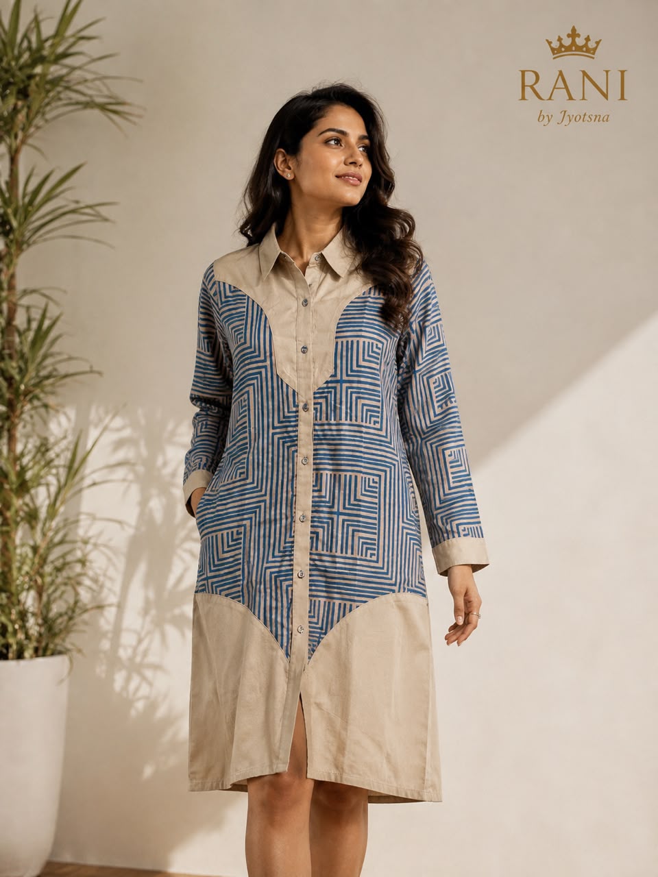 Maze shirt dress